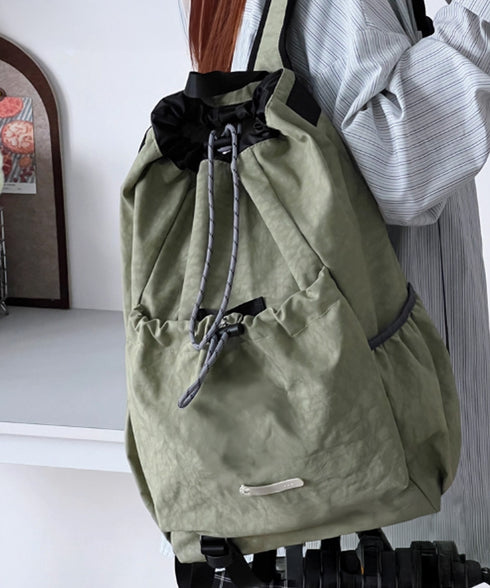 リュックサック ドローストリング 大容量 カジュアル ナイロン バックパック 男女兼用 おしゃれ 巾着リュックサック 旅行遠足 軽量バッグ アウトドア ストリート 88CXH-102